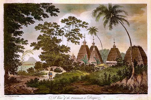 A View of the Pagodas at Deogar