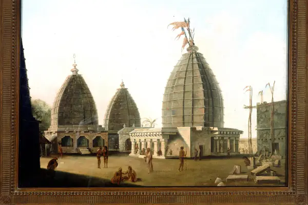 Temples at Deorgag, Santal Parhanas, Bihar - William Hodges, 1782 - BL Foster 396