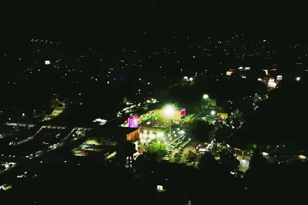 Dhanbad station night drone