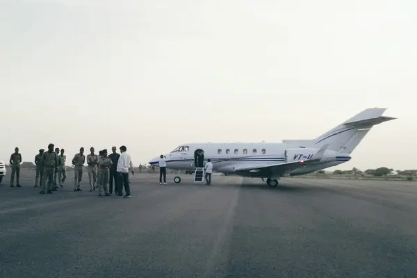 VT-UPM, Hawker 900XP of Uttar Pradesh Government at Saifai Airstrip