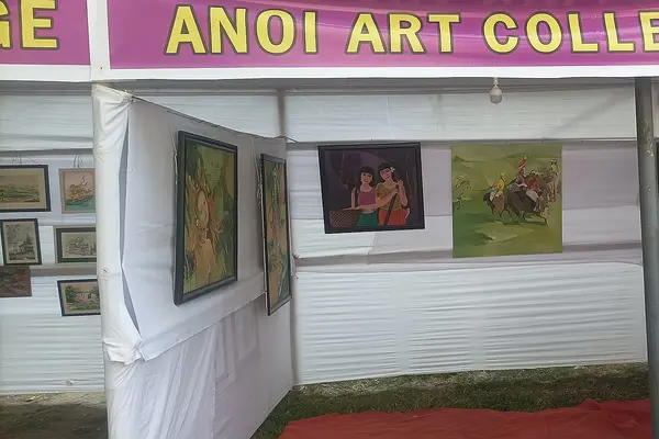 An art exhibition showcasing traditional and modern Meitei paintings and sculptures in Imp