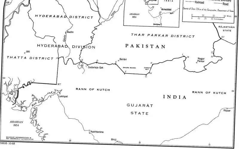 India-Pakistan Boundary in the Rann of Kutch