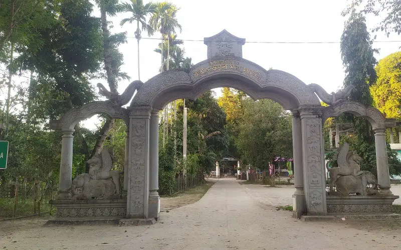 The main Gate of the Garmur Satra in Majuli, Assam