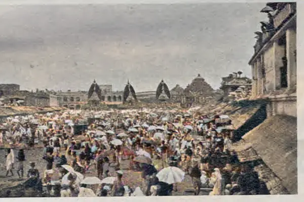 Jagannath Rath Yatra scene Puri from 1917